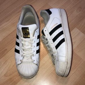 Adidas Superstar White with 3 black stripes